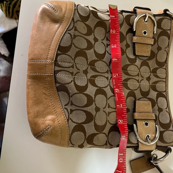 Coach Signature Brown and Tan Shoulder Bag - Picture 9 of 9